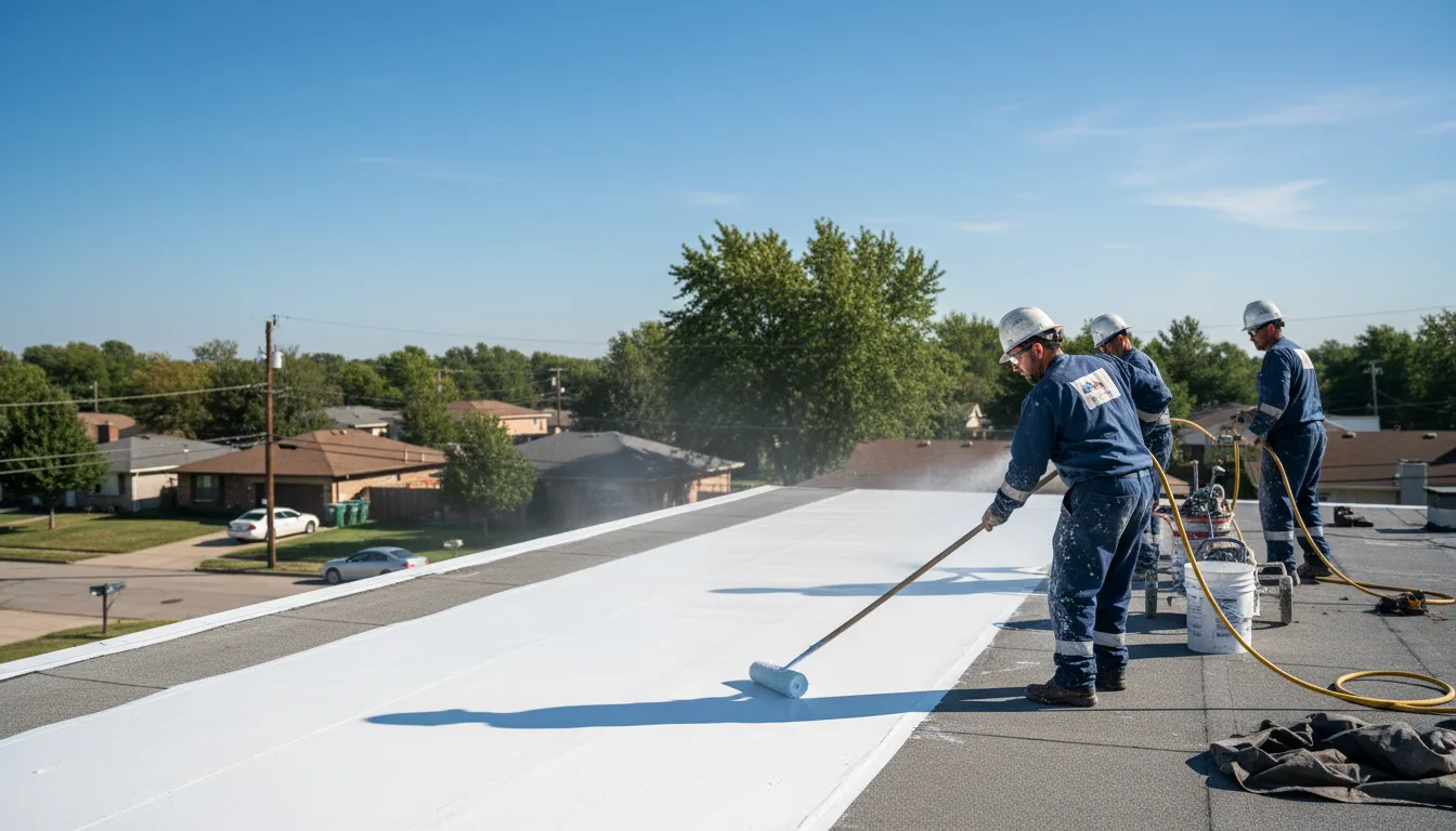 Commercial roof coating in Dime Box, TX near me
